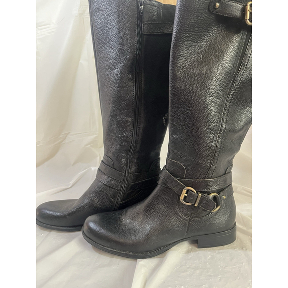 Naturalizer Jodee Knee High Boot Black Leather 8.5 M N5 comfort - Picture 1 of 14